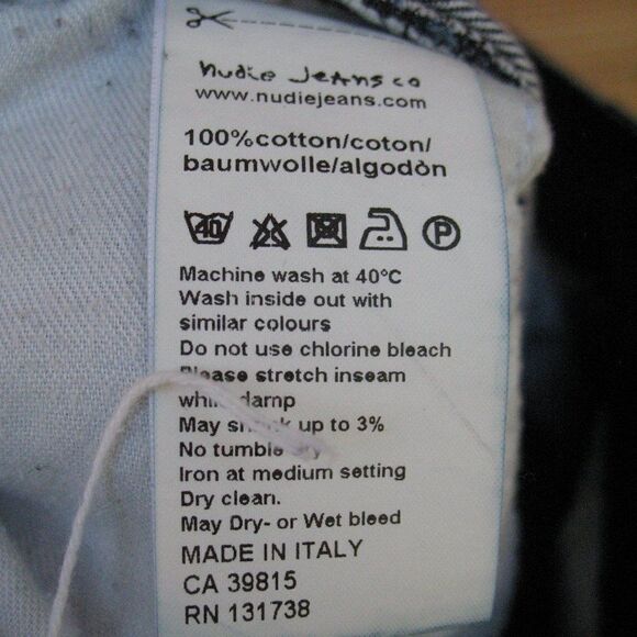 Nudie Jeans Slim Jim Used Blue Coated Jeans 32 X 33 - Picture 11 of 11